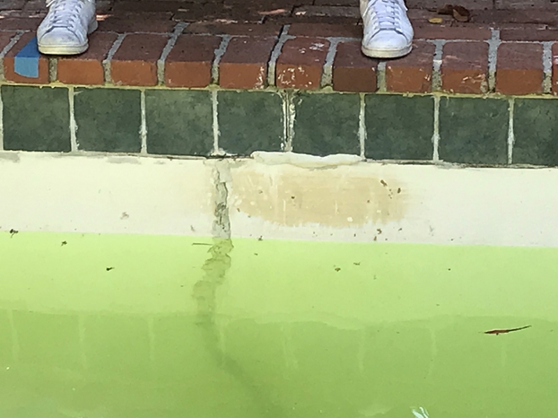 Fixing Structural Cracks On A Fiberglass Swimming Pool The Concrete